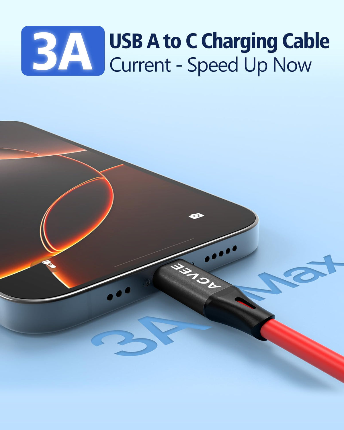 AGVEE 2 Pack 5ft Coiled USB-A to USB-C Cable [USB-IF Certified] Carplay
