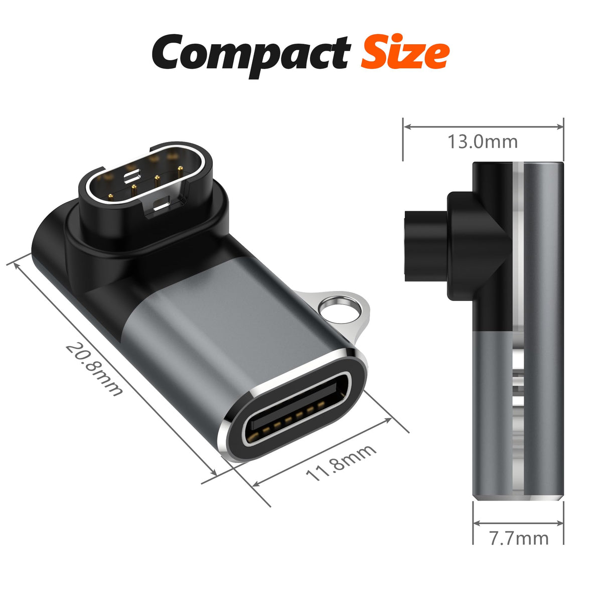 AGVEE 4 Pack Charger Adapter for Garmin Watch, L-Shape Converter