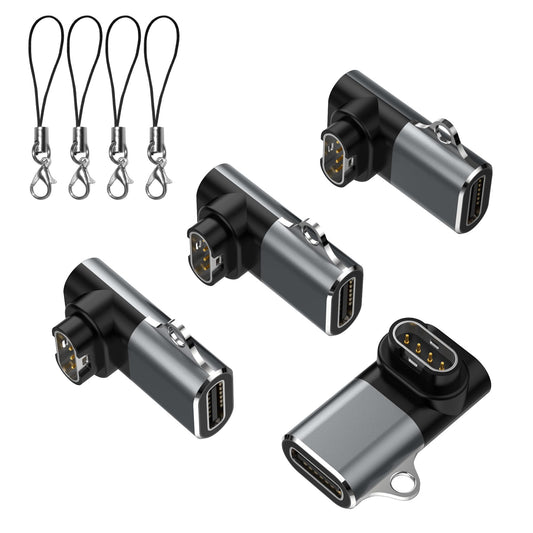 AGVEE 4 Pack Charger Adapter for Garmin Watch, L-Shape Converter