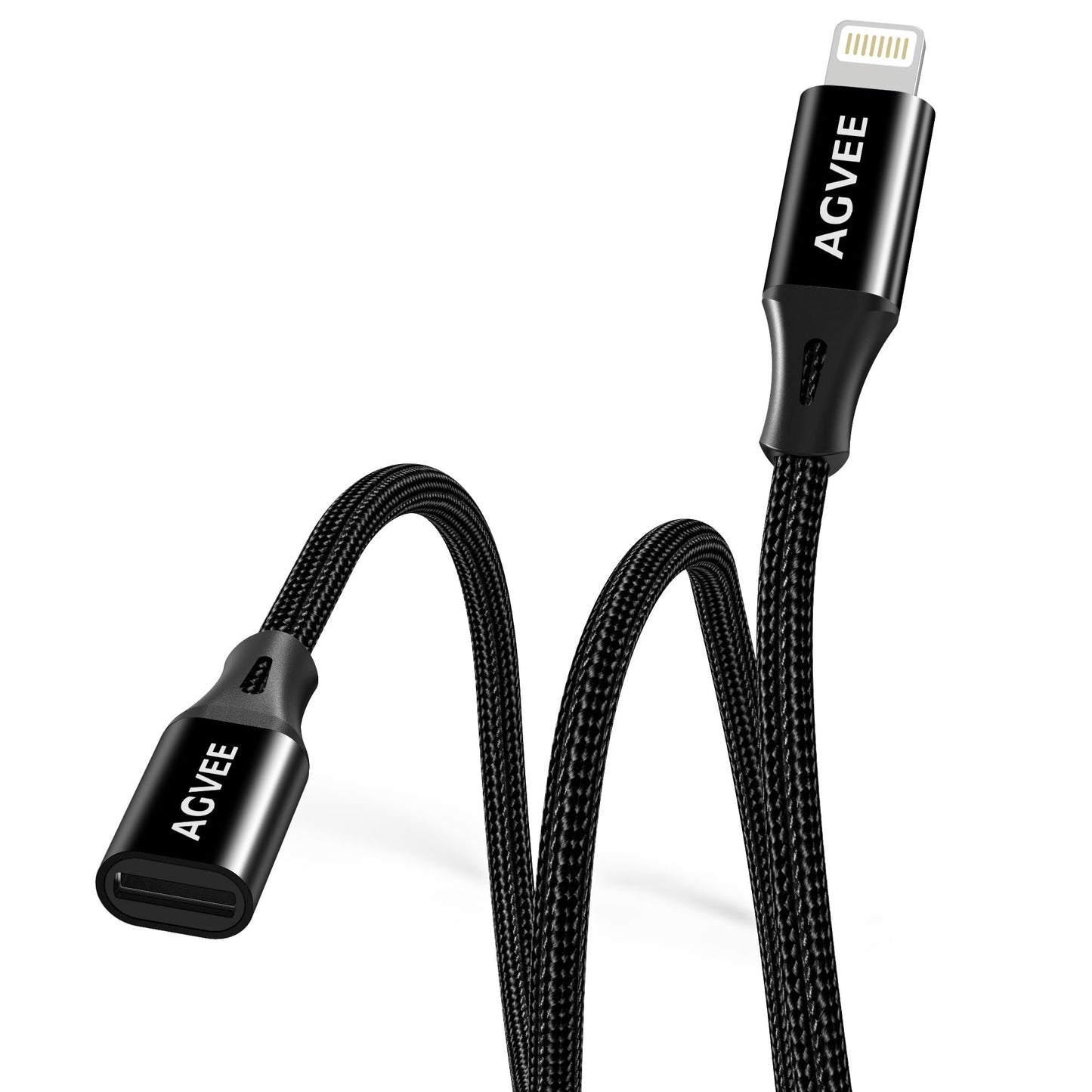 AGVEE 4 inch Lightning Extension Cable