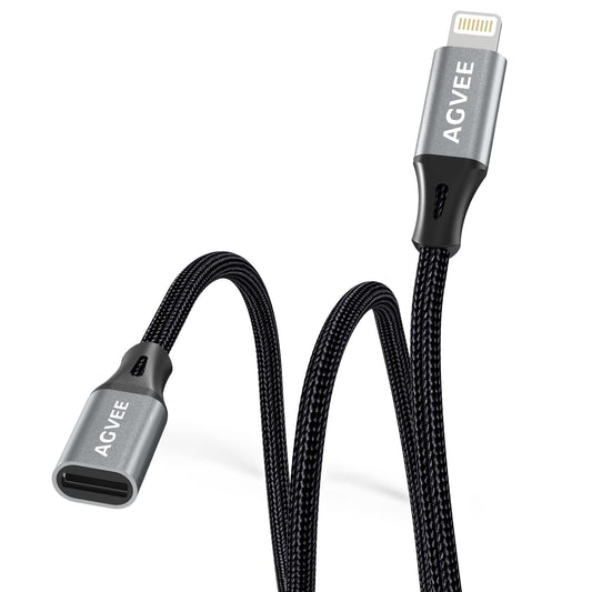 AGVEE 6.6ft Lightning Extension Cable