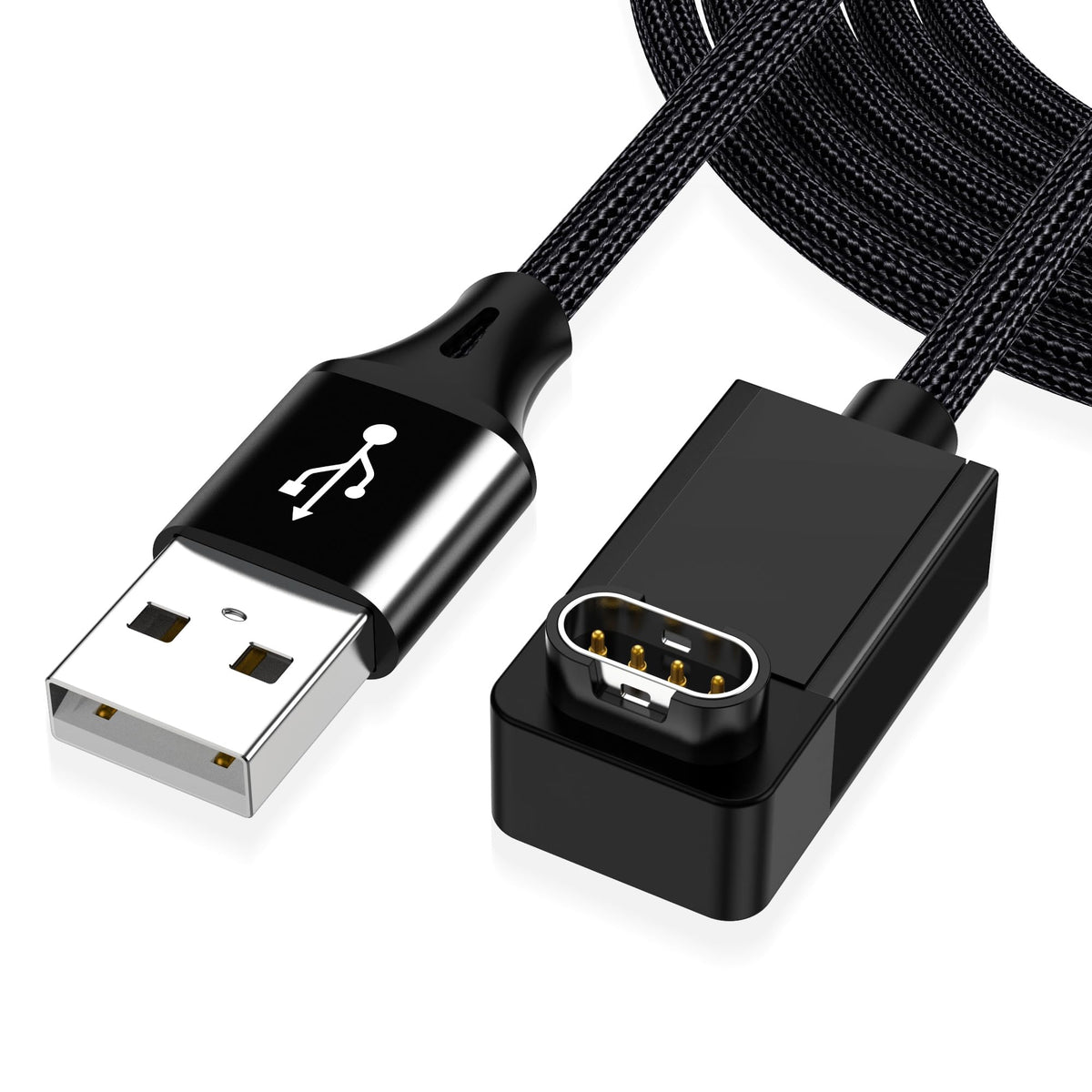 AGVEE 2 Pack 6.6ft Charger for Garmin Watch, L-Shape Nil Gap Charging Cable