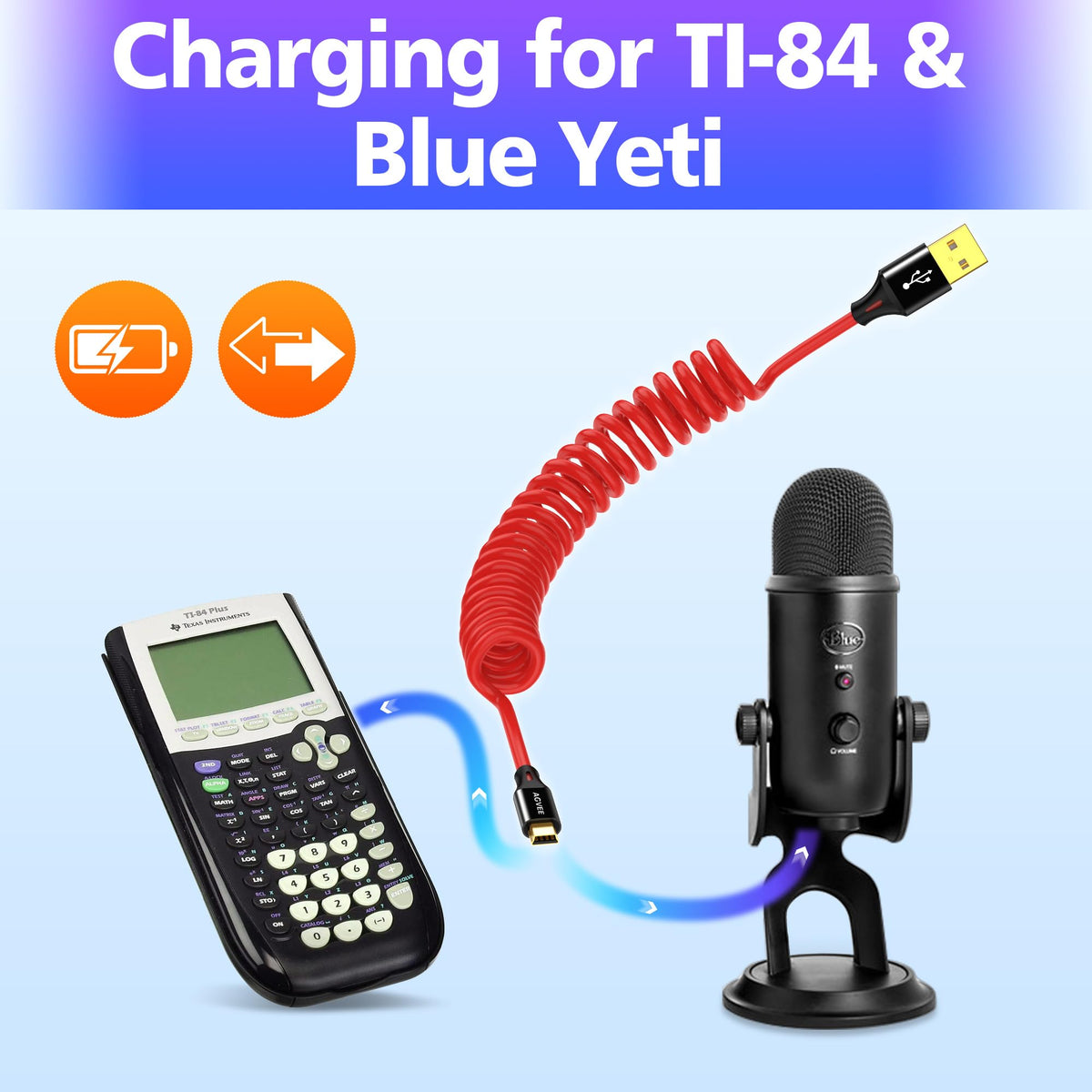 AGVEE 1.6ft Coiled USB-A to Mini USB Cable, [USB-IF Certified]