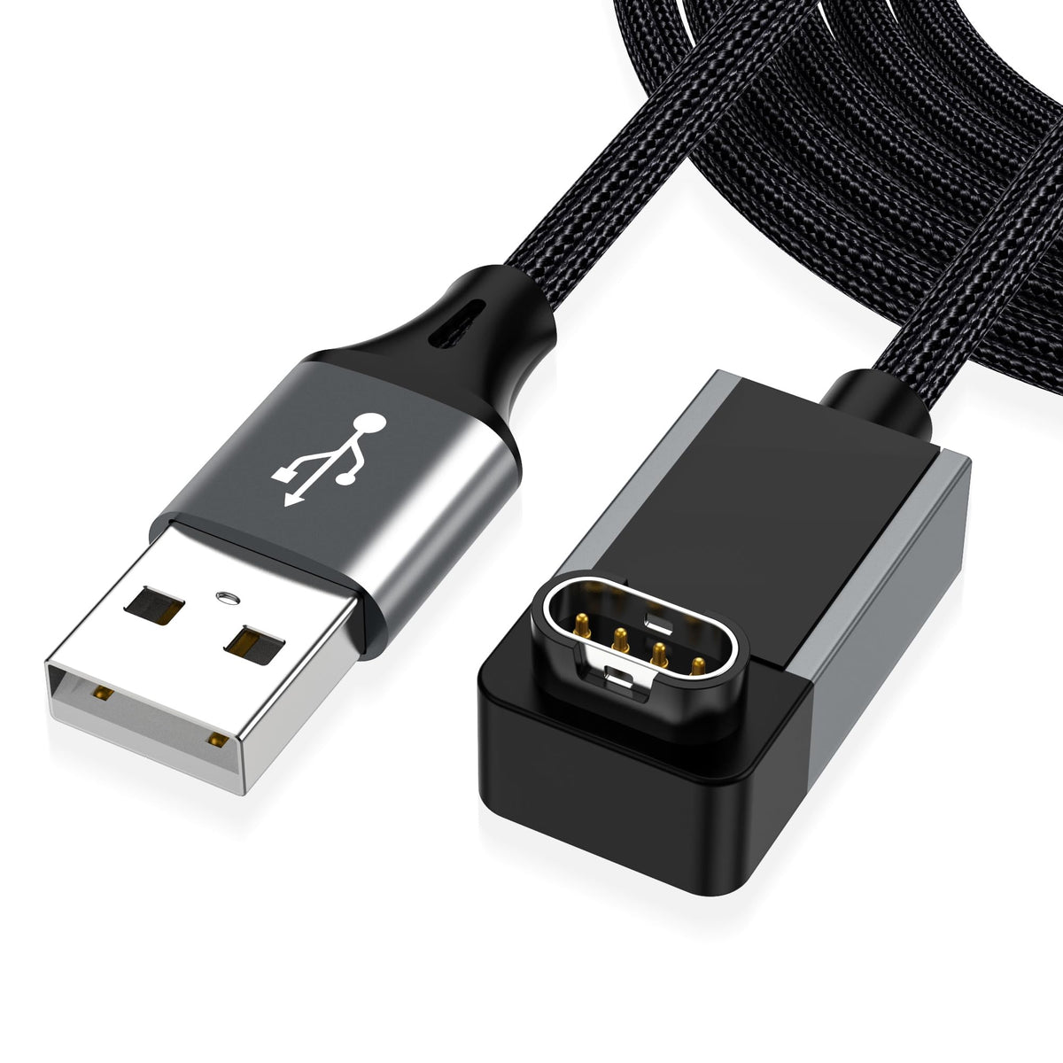 AGVEE 2 Pack 6.6ft Charger for Garmin Watch, L-Shape Nil Gap Charging Cable