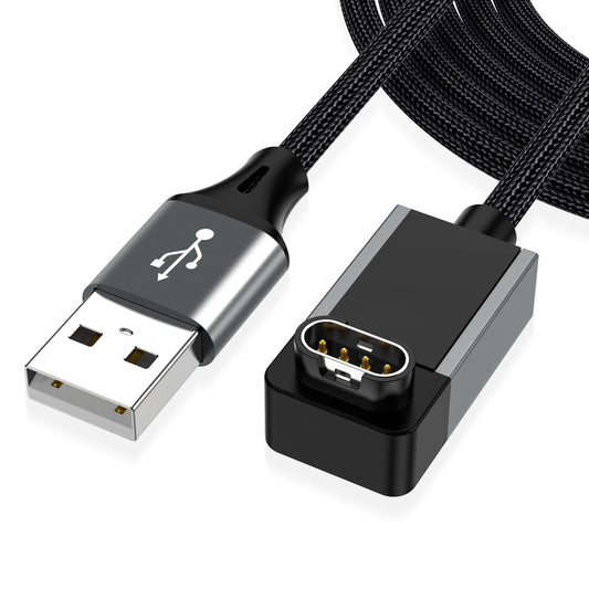 AGVEE 2 Pack 6.6ft Charger for Garmin Watch, L-Shape Nil Gap Charging Cable