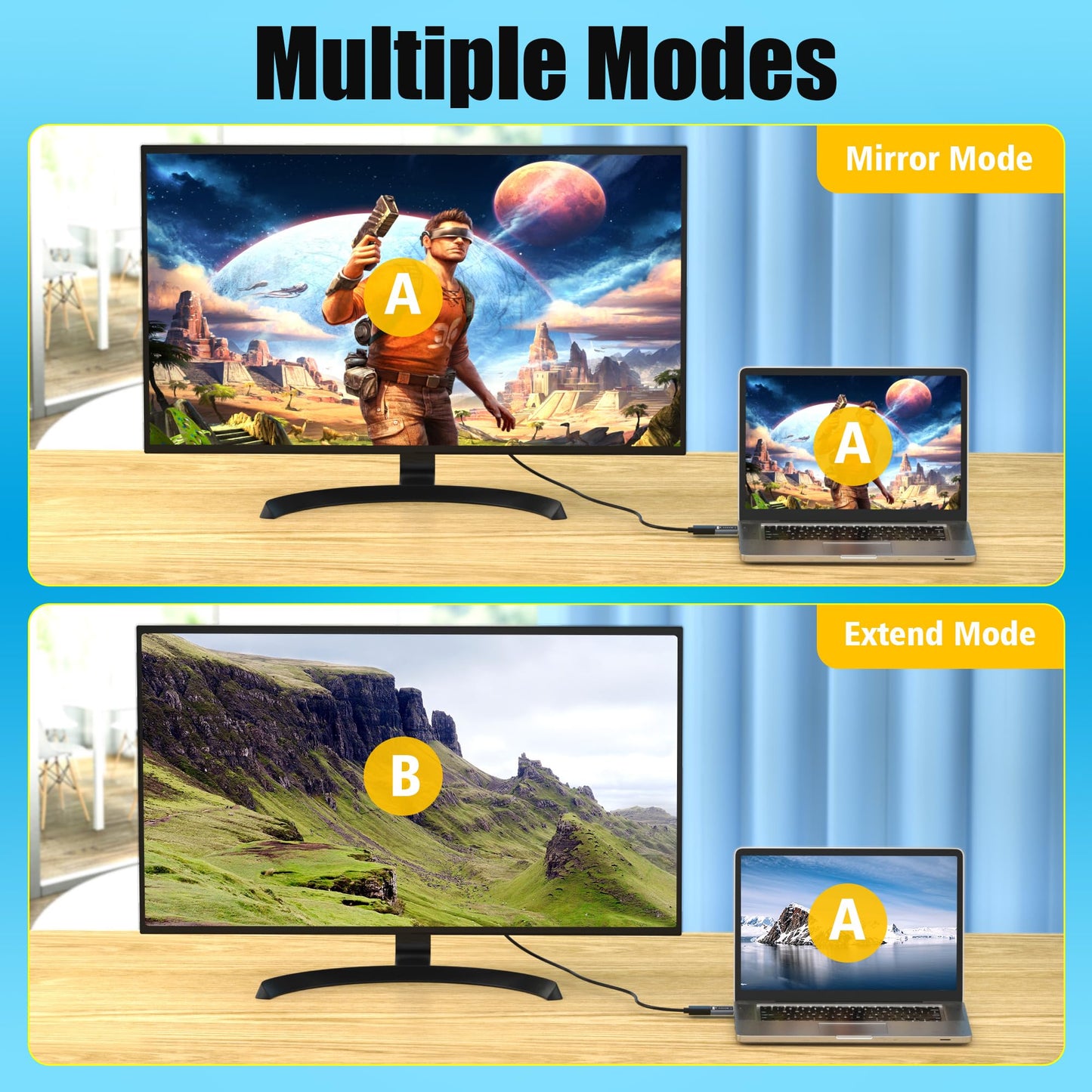 AGVEE 2 Pack 4K@60HZ DisplayPort to HDMI Adapter DP Display Port Converter